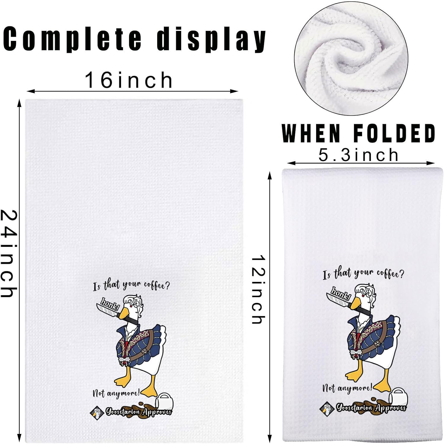 JNIAP BG3 Goose Atarion Kitchen Towel Goostarion Lover Gift Goostarion Approves Gifts BG3 Goose Astarion Merch (Goostarion KT) - Image 2