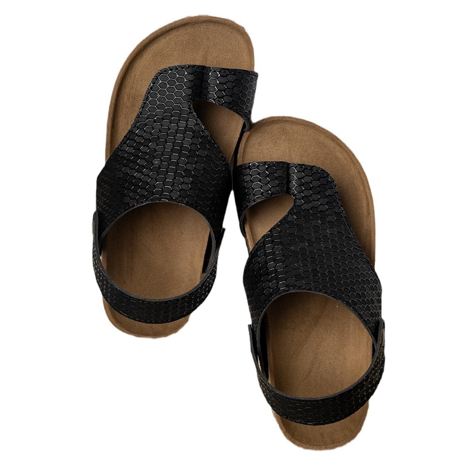 TTDGYYXW Infradito Grandi Stile retrò Estivo per Ragazze con Paillettes Spesse e Suola Morbida, Adatte per Il Tempo Libero e la Spiaggia e Dita Separate.