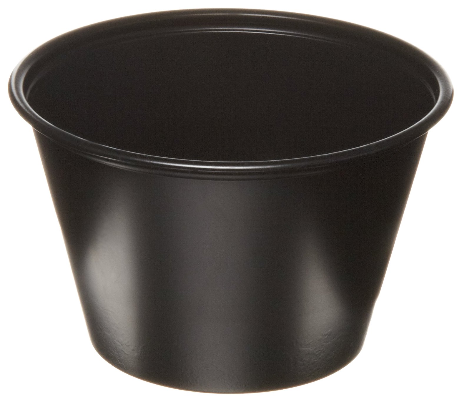 SOLOCup Company P400BLK Polystyrene Portion Cups, 4oz, Black, 250 Per Bag (Case of 10 Bags)