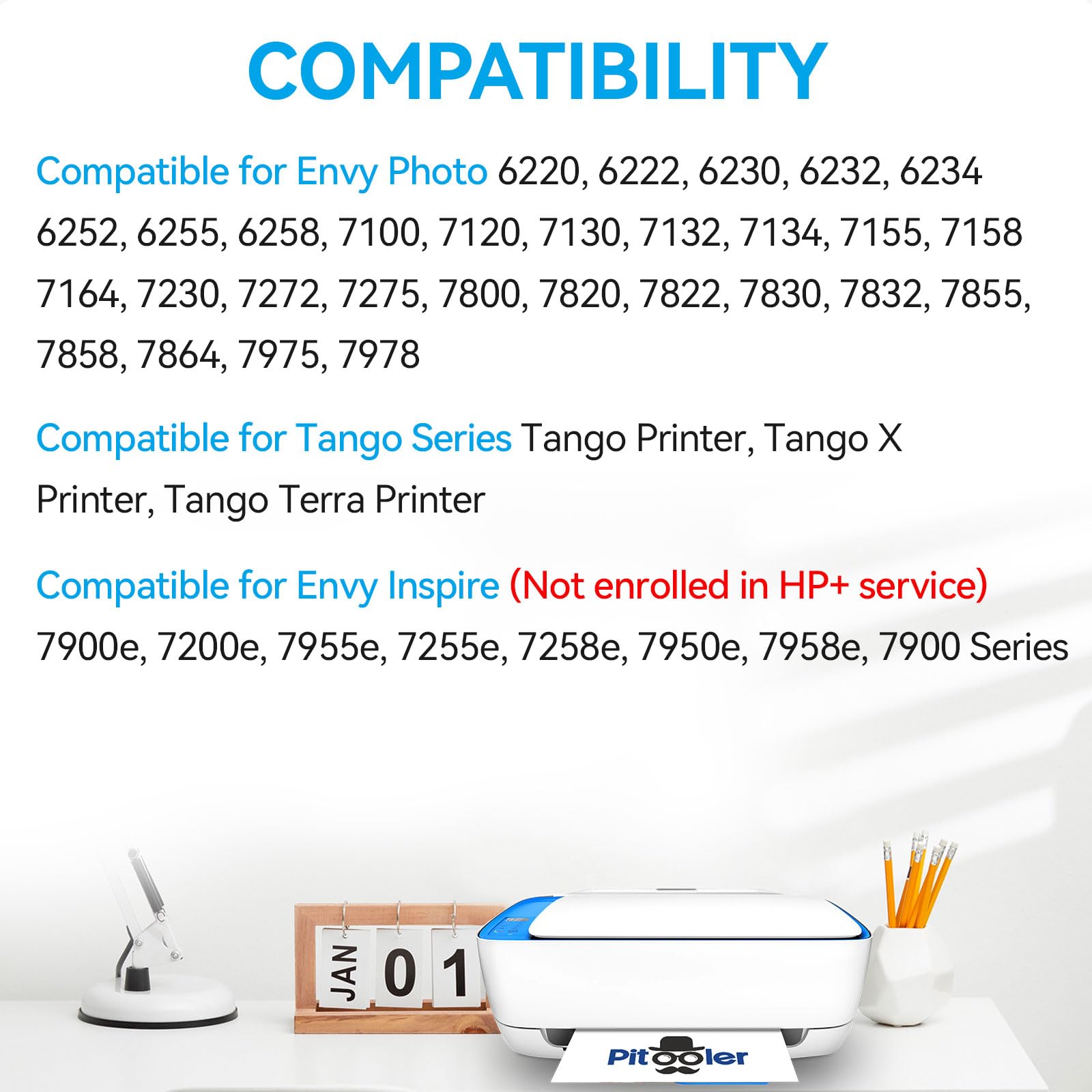 High Yield 64XL Ink Cartridges Combo Pack Compatible for HP 64 Ink Cartridge, Replacement for HP Ink 64, Works with Envy Photo 7855 7858 7155 Printer, 750 Pages Black, 450 Pages Color - 4
