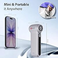 Vista 6 de Compressed Air Duster, Ergonomic Design 250,000 RPM Compressed Canned Air Alternative, 3-Gear Powerful Blower for Computer Keyboard, PC