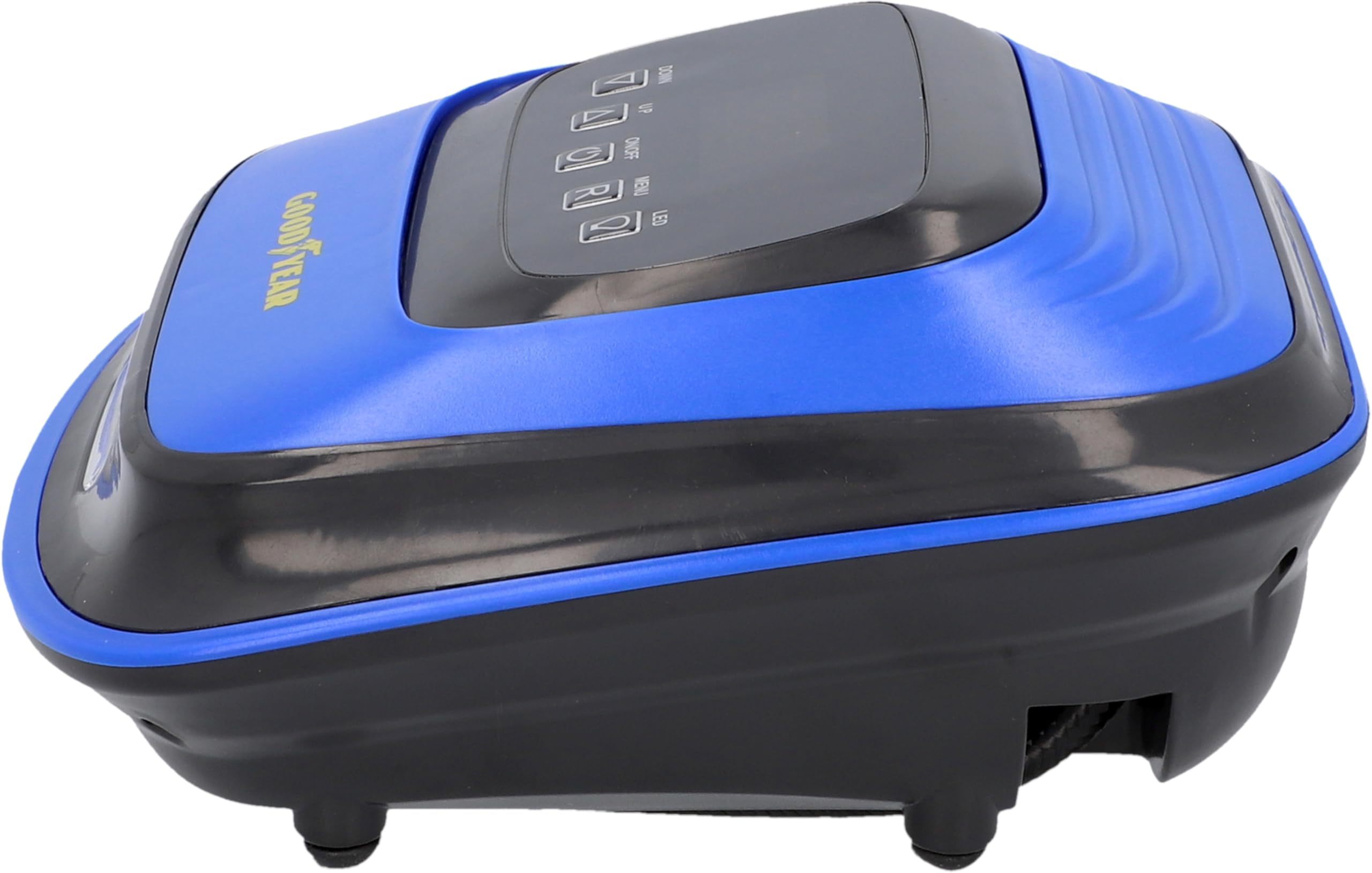 GOODYEAR Sprężarka akumulatorowa 10 bar – mobilna sprężarka powietrza do opon osobowych i pojazdów użytkowych, światło robocze LED, automatyczne wyłączanie, 22 l/min, ładowanie akumulatora USB