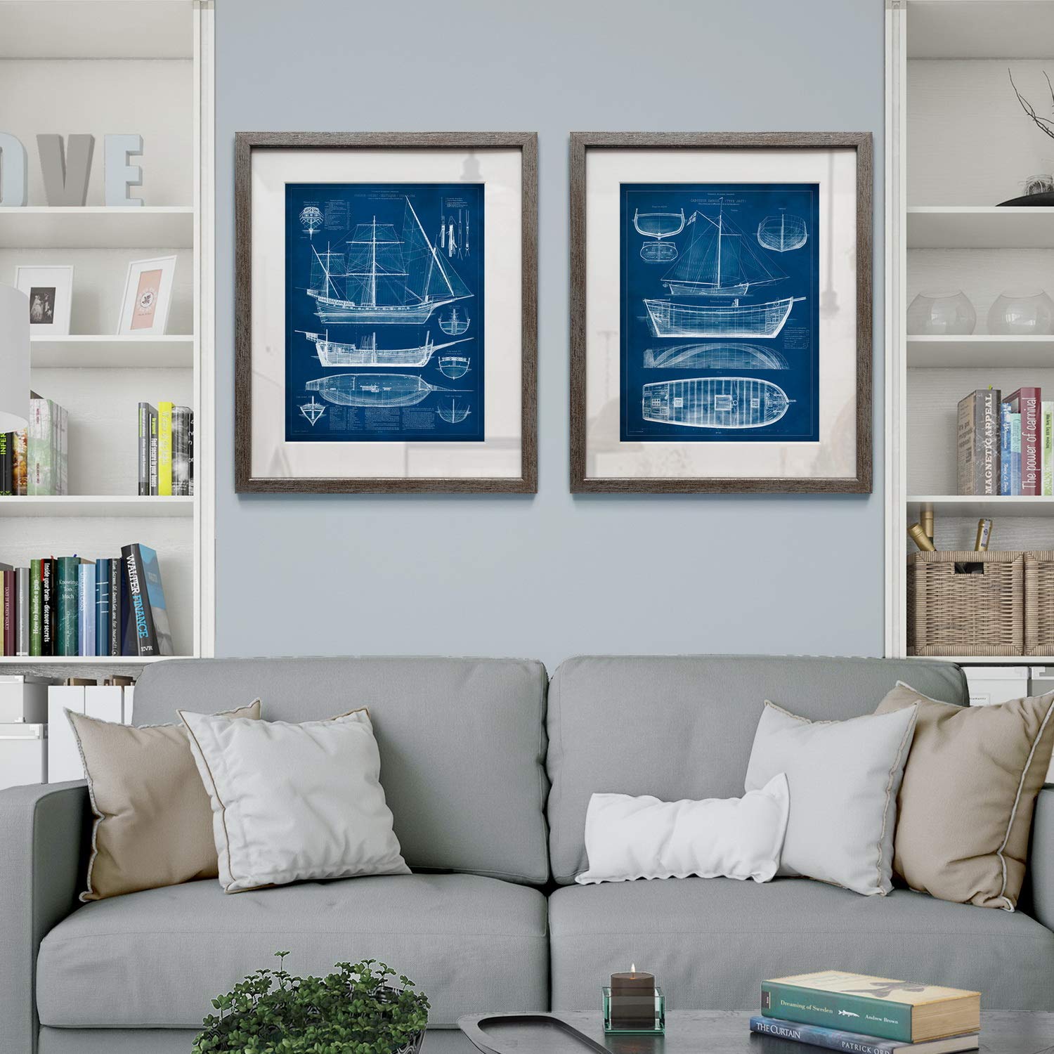 Amazon.co.jp: Nautical & Lifestyle 壁アート 素朴なシルバー