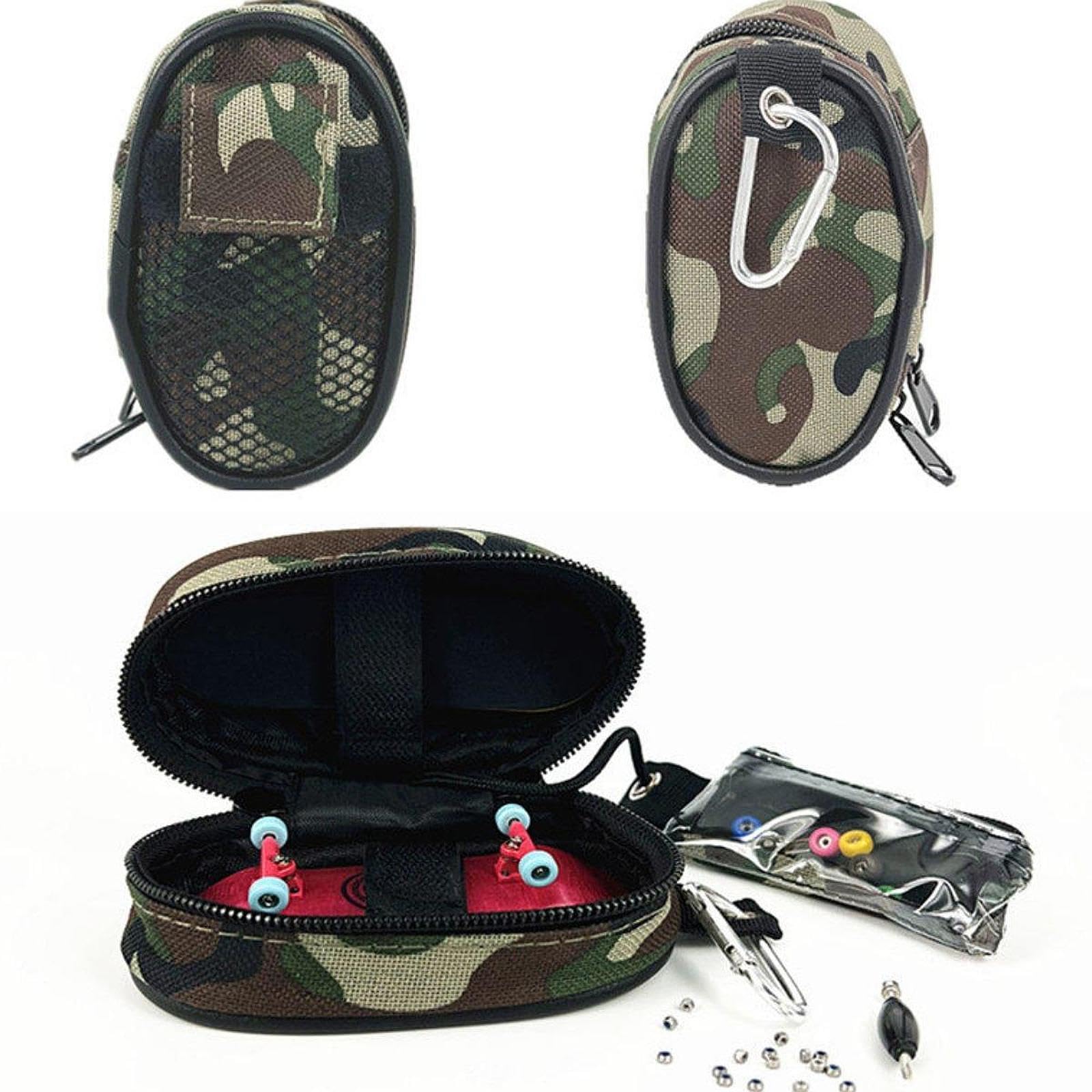 predolo Fingerboard-Reisetasche, Fingerboard Aufbewahrungstasche, Praktische Aufbewahrungstasche mit Reißverschlüssen, aus Oxford-Gewebe, Großes Fassungsvermögen