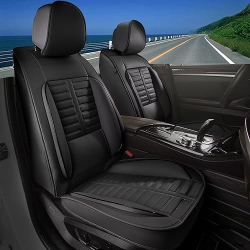 Fundas de asiento para Nissan Versa 2009-2024, funda de asiento de piel sintética de 2 filas y 5 asientos, juego completo de protectores de cojín de