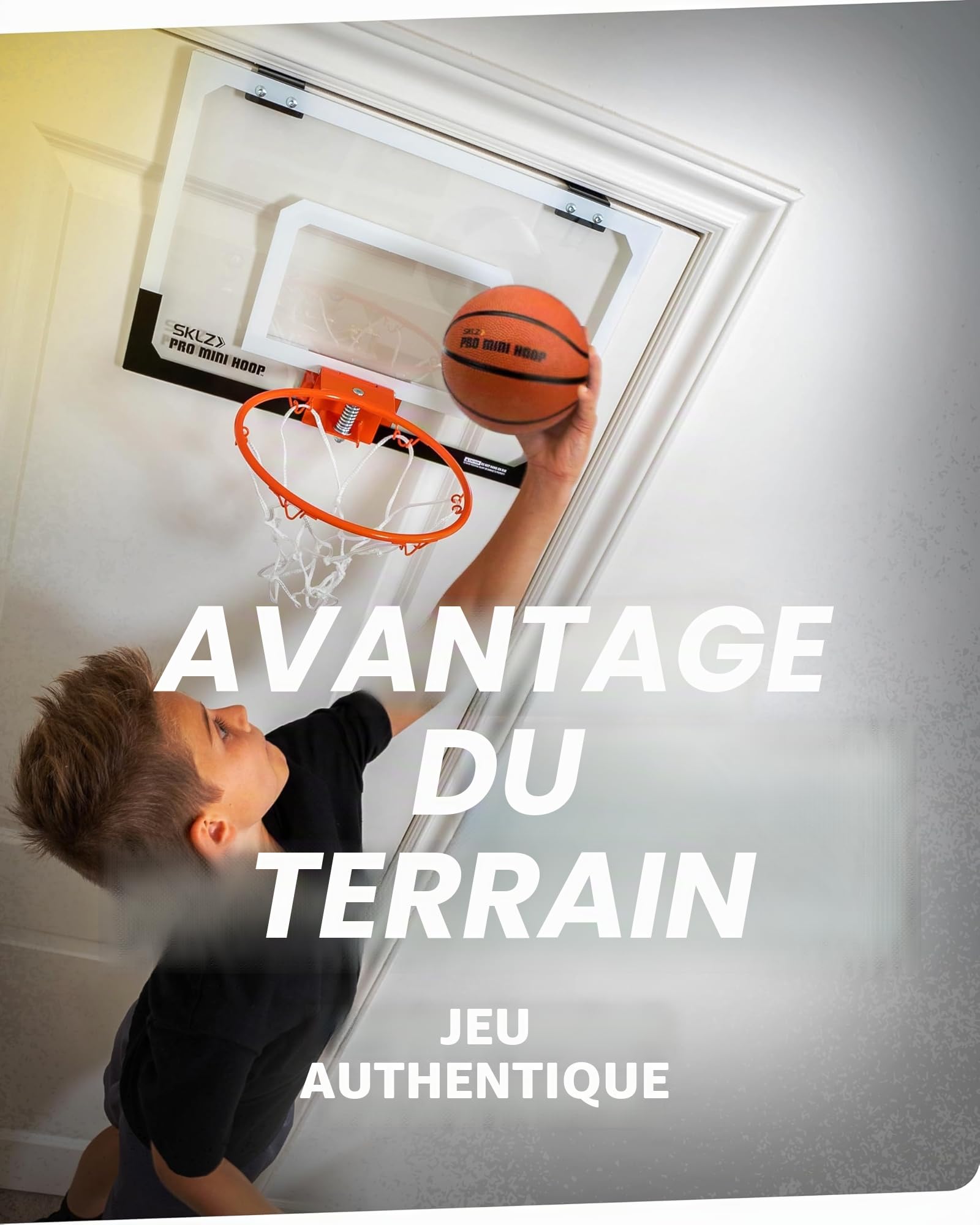 SKLZ Pro Mini Hoop - Ensemble de Basketball avec Panneau Antichoc