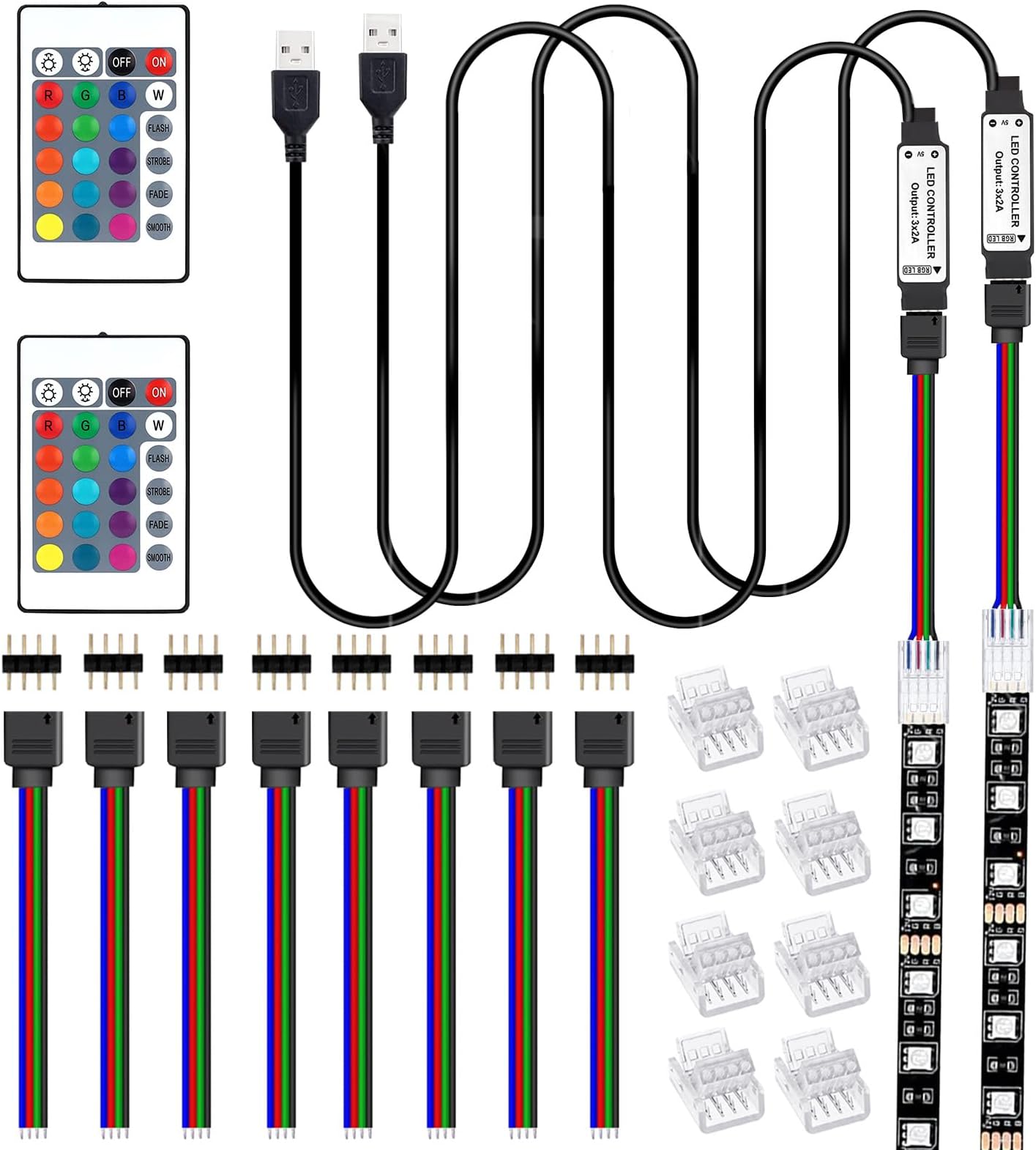 Amazon.com: GXILEE USB Led Light Remote Replacement and 4 pin Led Strip ...