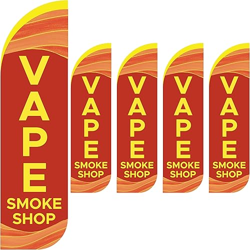 Bandera sin viento Vape-Smoke-Shop (montaje y postes no incluidos)