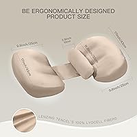 Vista 5 de Almohada de embarazo, almohada corporal ajustable, almohada refrescante de maternidad, funda lavable de Tencel Lyocell, almohada de viaje, almohada