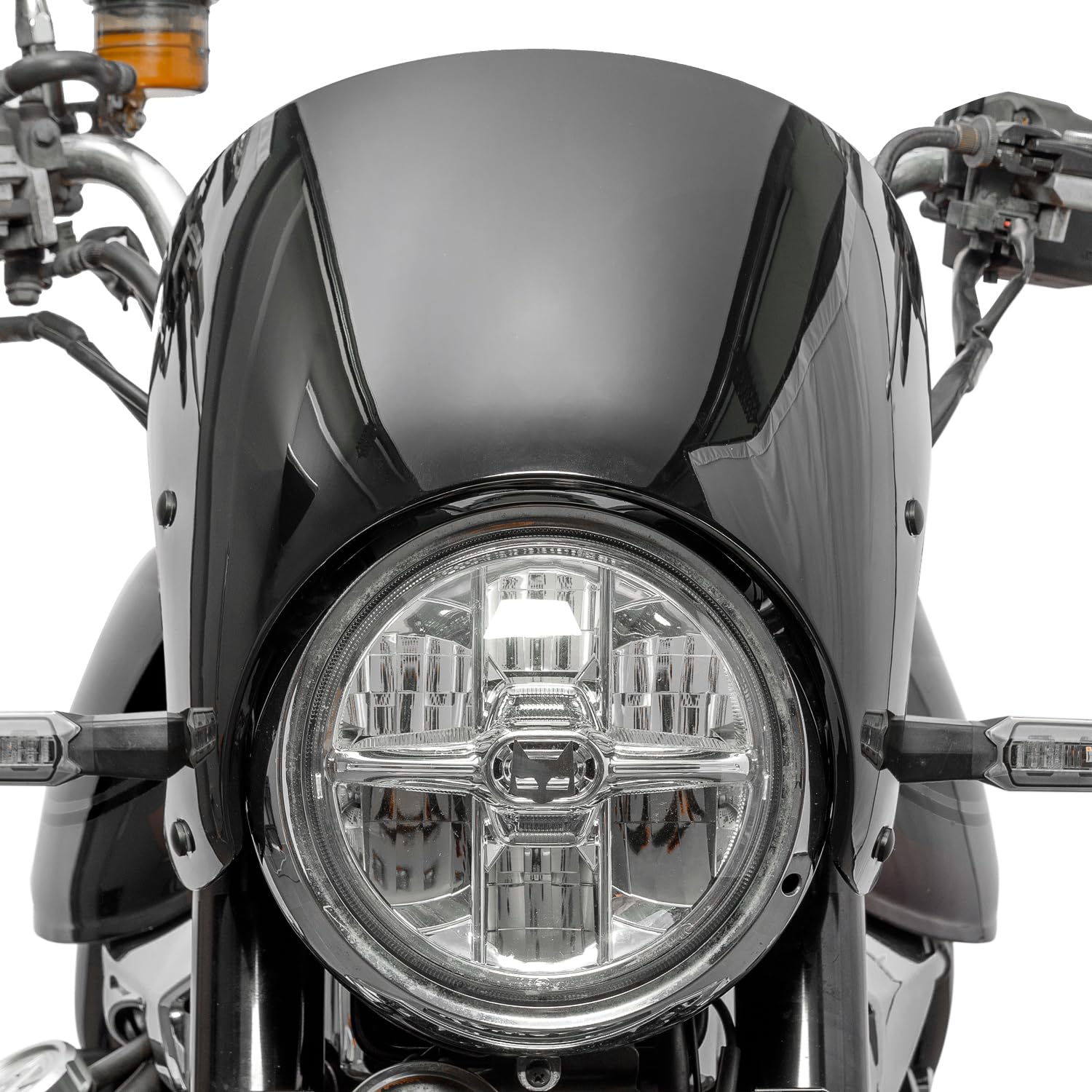 TAZGANTAX Parabrezza Per Faro Superiore Rotondo Per Moto Per Z900RS Protezione Deflettore Parabrezza Compatibile Con Z 900 RS Z 900RS Z-900-RS 2018-2024 (Fumo Leggero