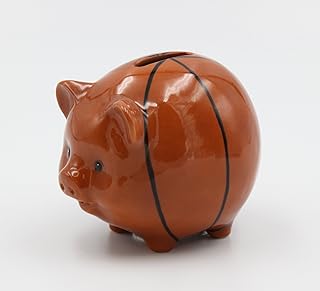Cosmo s Gifts 20962 Porcelain Basketball Piggy Bank 3 5/8