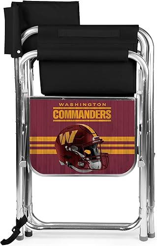 Miniatura 103 de PICNIC TIME NFL Unisex-Adult NFL Sports Chair with Side Table, Beach Chair, Camp Chair for Adults Negro