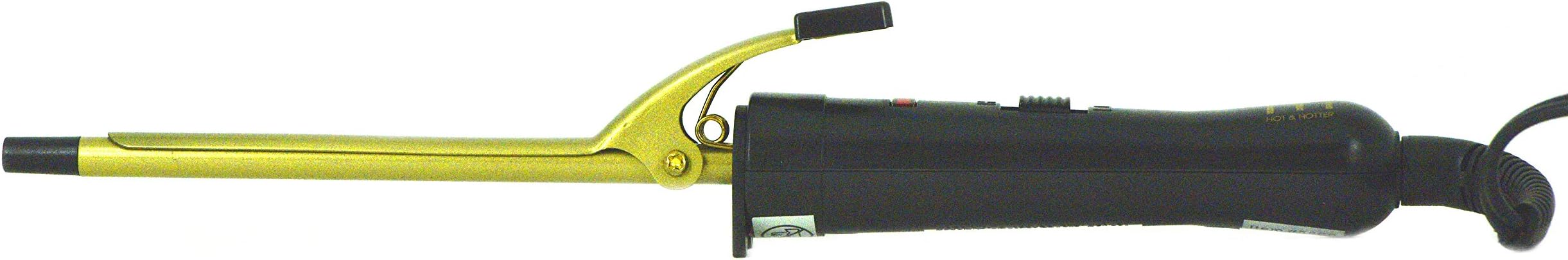 Hot and Hotter Gold Ceramic Curling Iron 1/4'' Barrel Size …