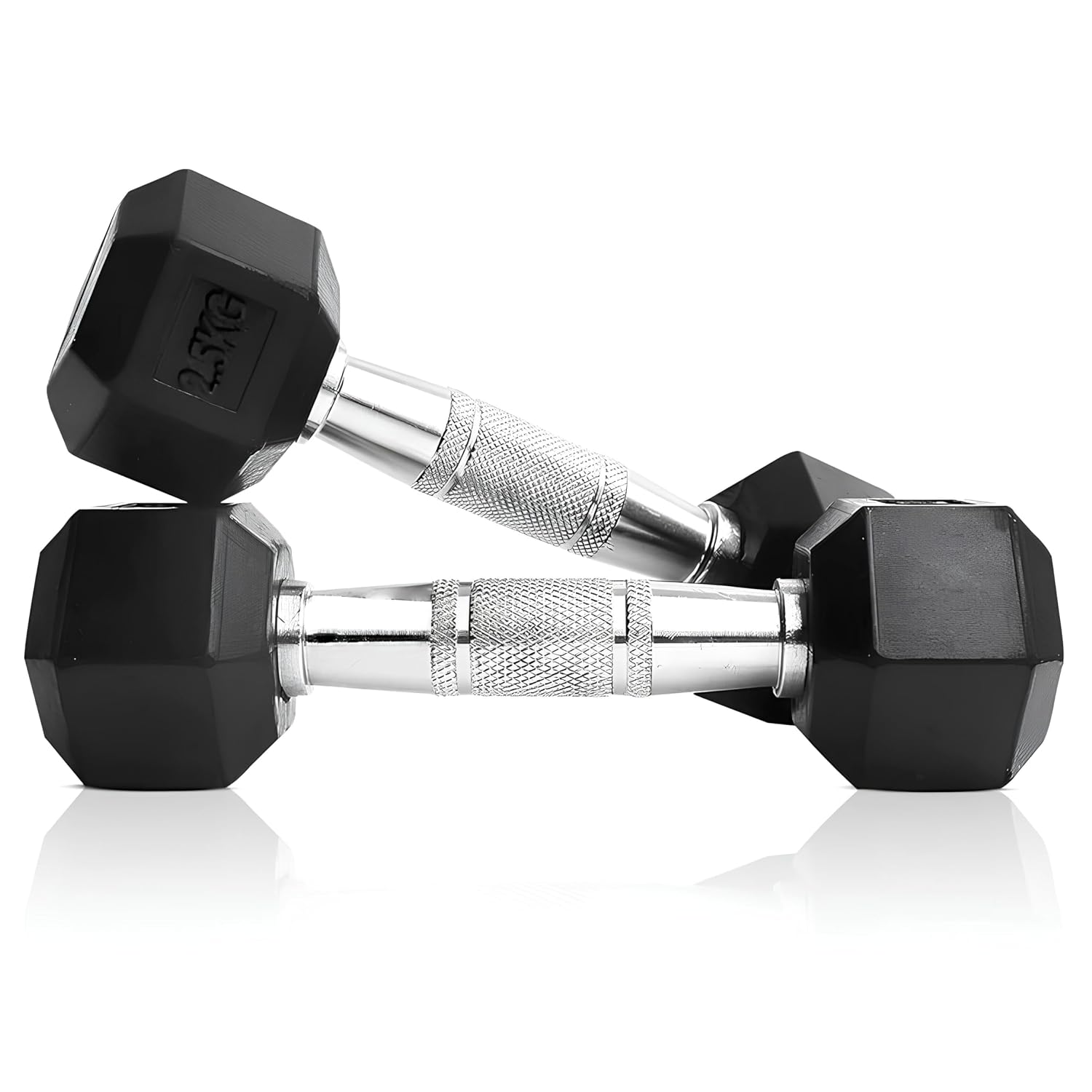 Kiraro Rubber Coated Hexa Dumbbell Set For Men & Women| Weights for home workout| Home gym dumbbell set| Dumbbells set 2.5... - Review, Price and Buying Guide