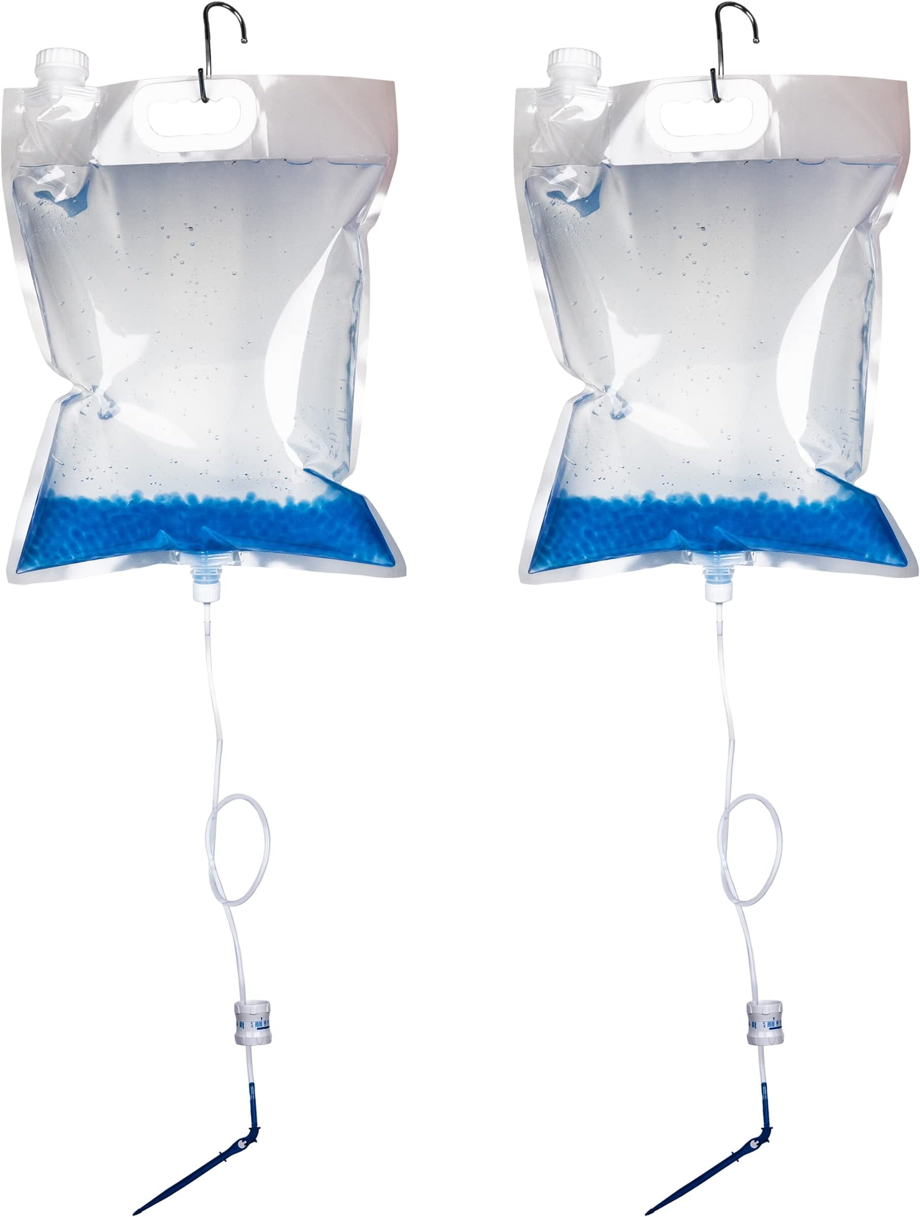 2PCS Extra Large 6500ML Drip Irrigation Bag with 0-250ML Per Hour Adjustable Flow, Self Automatic Watering System for Outdoor Gardening Plants and Flowers, Easy to Use