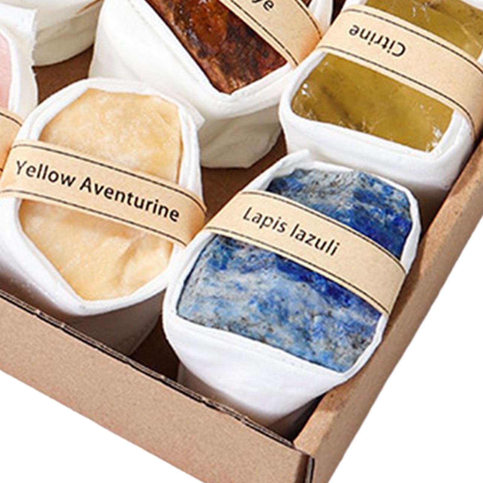 Kit de de Piedras Preciosas Y Rocas: Piedras, Cristales, Kit Educativo de Geología con Soporte de Exhibición, Adecuado para Estudiantes, Estilo c, Individual