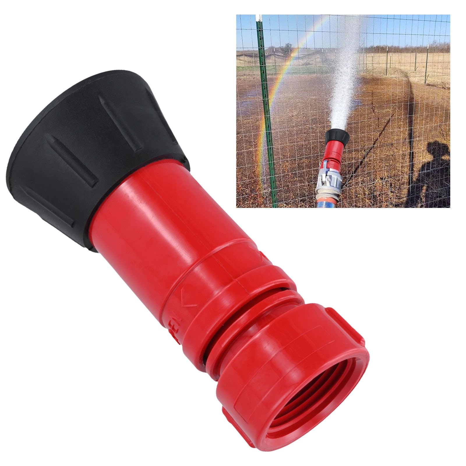 Besttoolifes Feuerschlauchdüse 1 Zoll, Hochdruck-Wassersprühdüse, robuste thermoplastische Konstruktion für Brandbekämpfung, Sprinkleranlagen