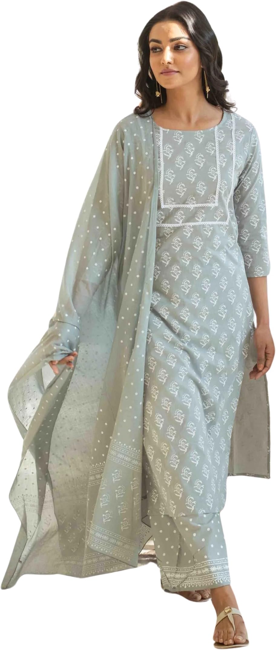 FABNEXCotton Blend Women Kurta Set