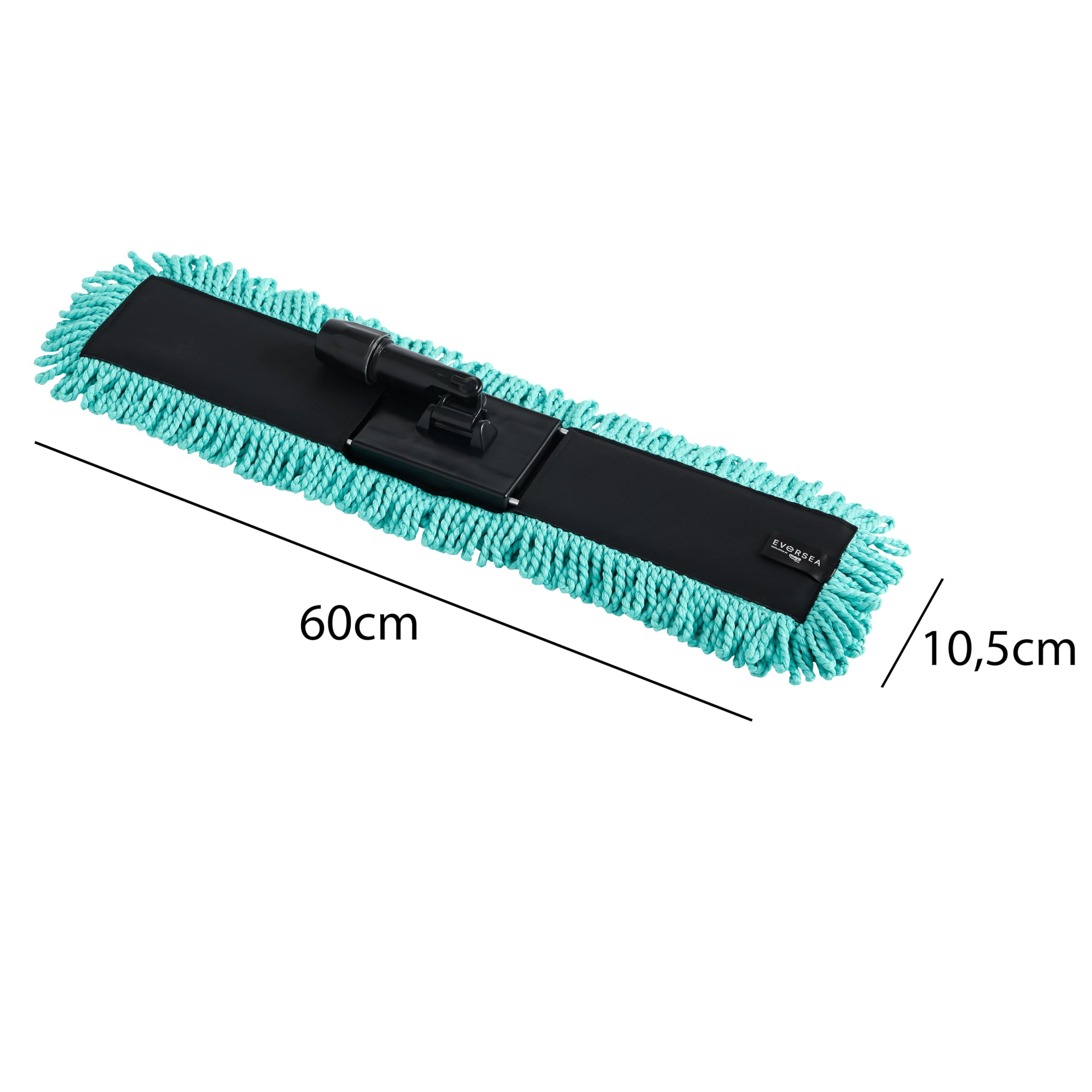 MAYA Mop In Microfibra Eversea 40 Cm In Poliestere Riciclato Dal Mare - Sostenibile, Assorbente E Compatibile Con Telai Ribaltabili - 4