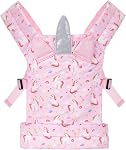 Lictin Porte-poupées, porte-poulettes avant et arrière pour les petites filles, avec des paillettes réglables pour bébé rené avec chaussons