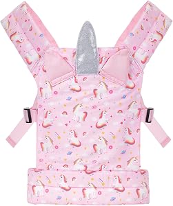 Lictin Baby Doll Carrier, Front and Back Doll Accessories Carrier for Little Girls, with Adjustable Straps for Stuffed Animal Reborn Baby Doll
