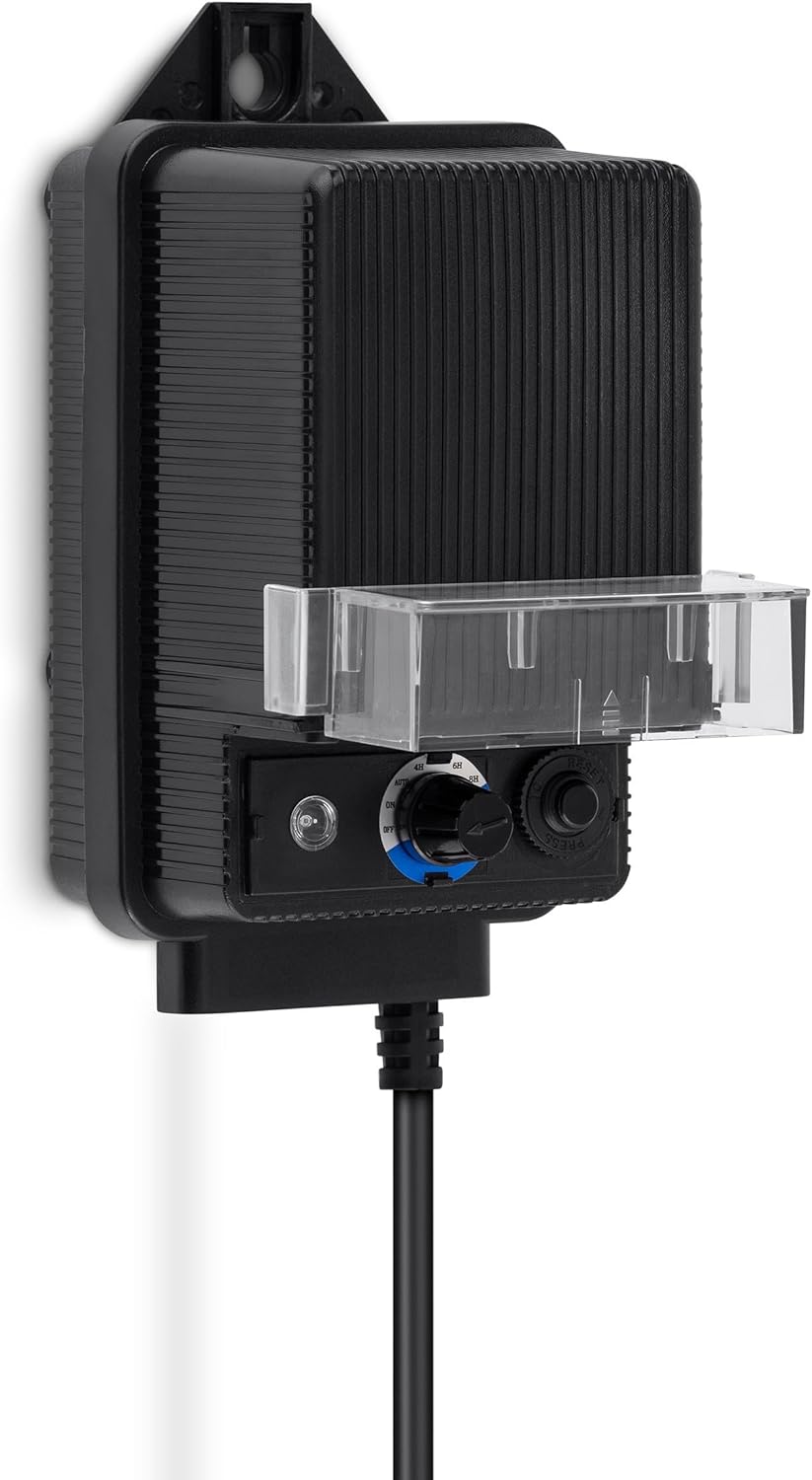 60 Watt Black Outdoor Transformer with Timer