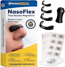 Magnetic Nasal Strips – Anti-Snoring Nasal Dilator for Sleeping and Sport, Hypoallergenic Adhesive, Improves Breathing and Oxygenation – 60 Patches (30 Days), 4 Sizes and Applicator – HerboAhorro®