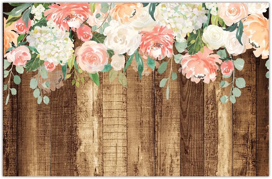DB Party Studio 25 Count Rustic Country Paper Place Mats Pretty Floral Blooms Engagement Graduation Parties Bridal Shower Wedding Reception Easy Cleanup Disposable Table Settings 17" x 11" Placemats