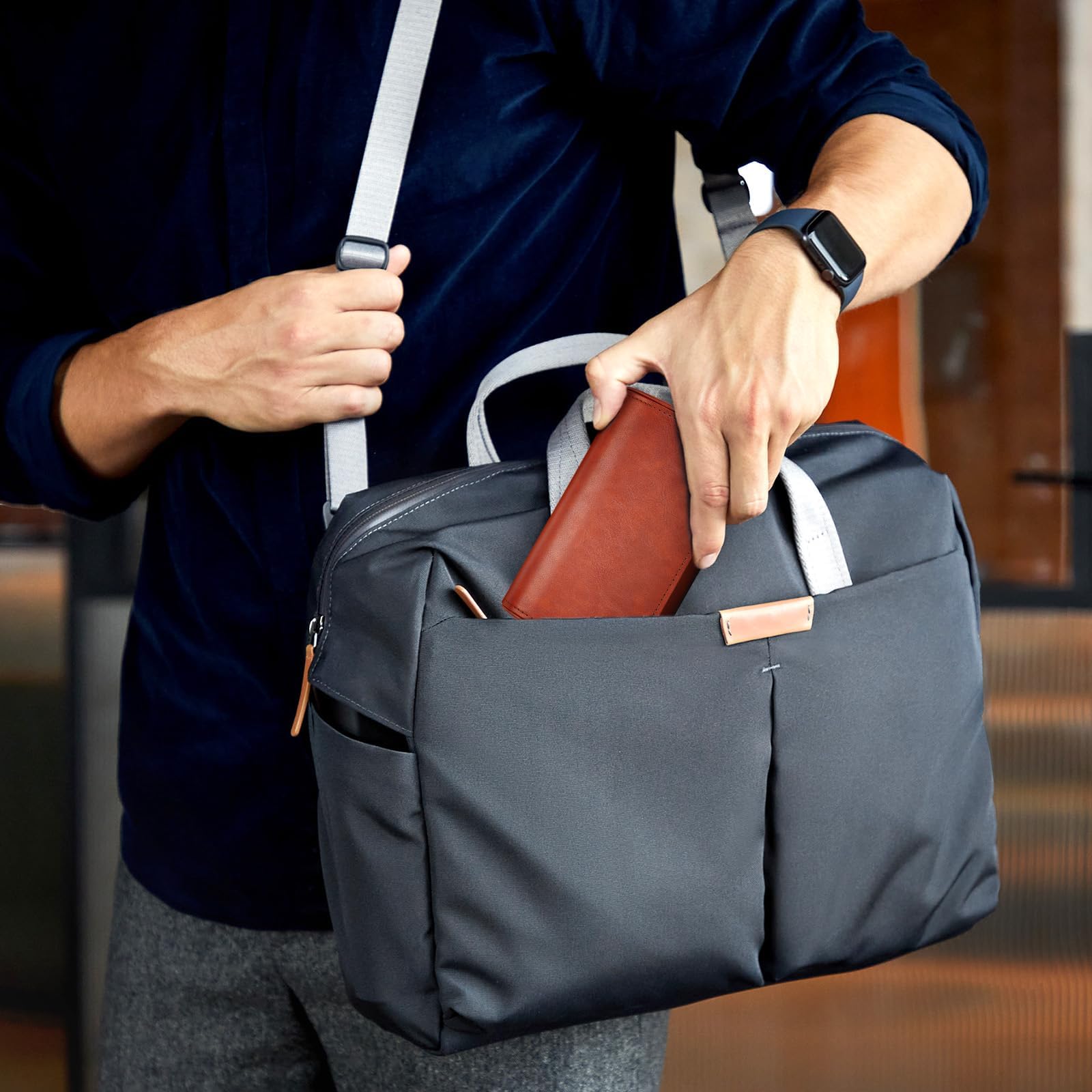 VINBAGGE Boîte à Montres pour Homme 2 Emplacements - Étui de Voyage Rouleau Montre - Organisateur Rangement Cylindrique en Cuir PU - Coffret à Bijoux Vintage Idée Cadeau Noël Anniversaire