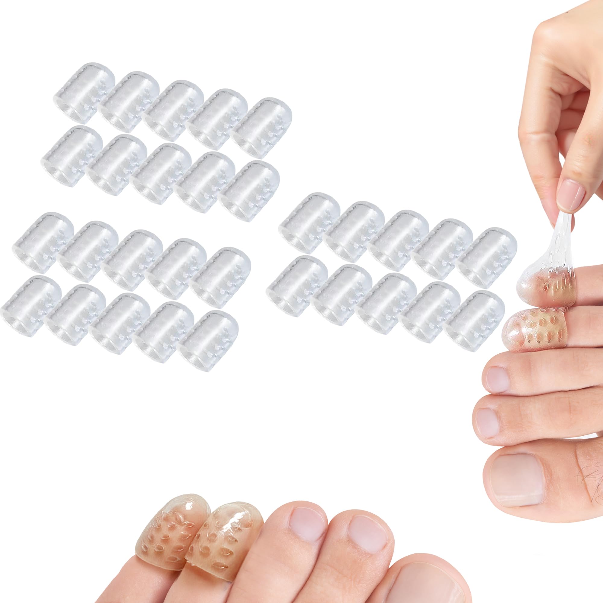 Silicone Anti-Friction Toe Protector 2025 New Gel Toe Protectors Breathable Toe Covers Soft Clear Little Toe Sleeves Protectors