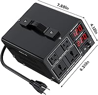 Vista 8 de Transformador convertidor de voltaje de 1000 W (110 V a 220 V o 220 V a 110 V) convertidor elevador hacia arriba/abajo 110/120 voltios - 220/240