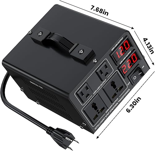 Miniatura 8 de Transformador convertidor de voltaje de 1000 W (110 V a 220 V o 220 V a 110 V) convertidor elevador hacia arribaabajo 110120 voltios - 220240