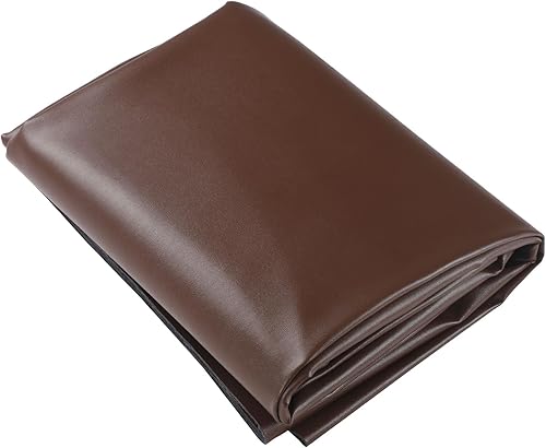 Miniatura 10 de Picheng Hojas de vinilo de piel sintética tela de piel sintética lisa gris y blanca, impermeable, 54 x 36 pulgadas, tapicería de vinilo suave para