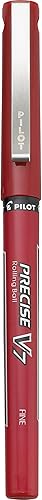 Miniatura 3 de PILOT Precise V7 - Bolígrafos de bola de punta fina de 132 de pulgada (0.7mm), tinta roja líquida, paquete de 8 (15340) (PV7B8RED-AMZ)