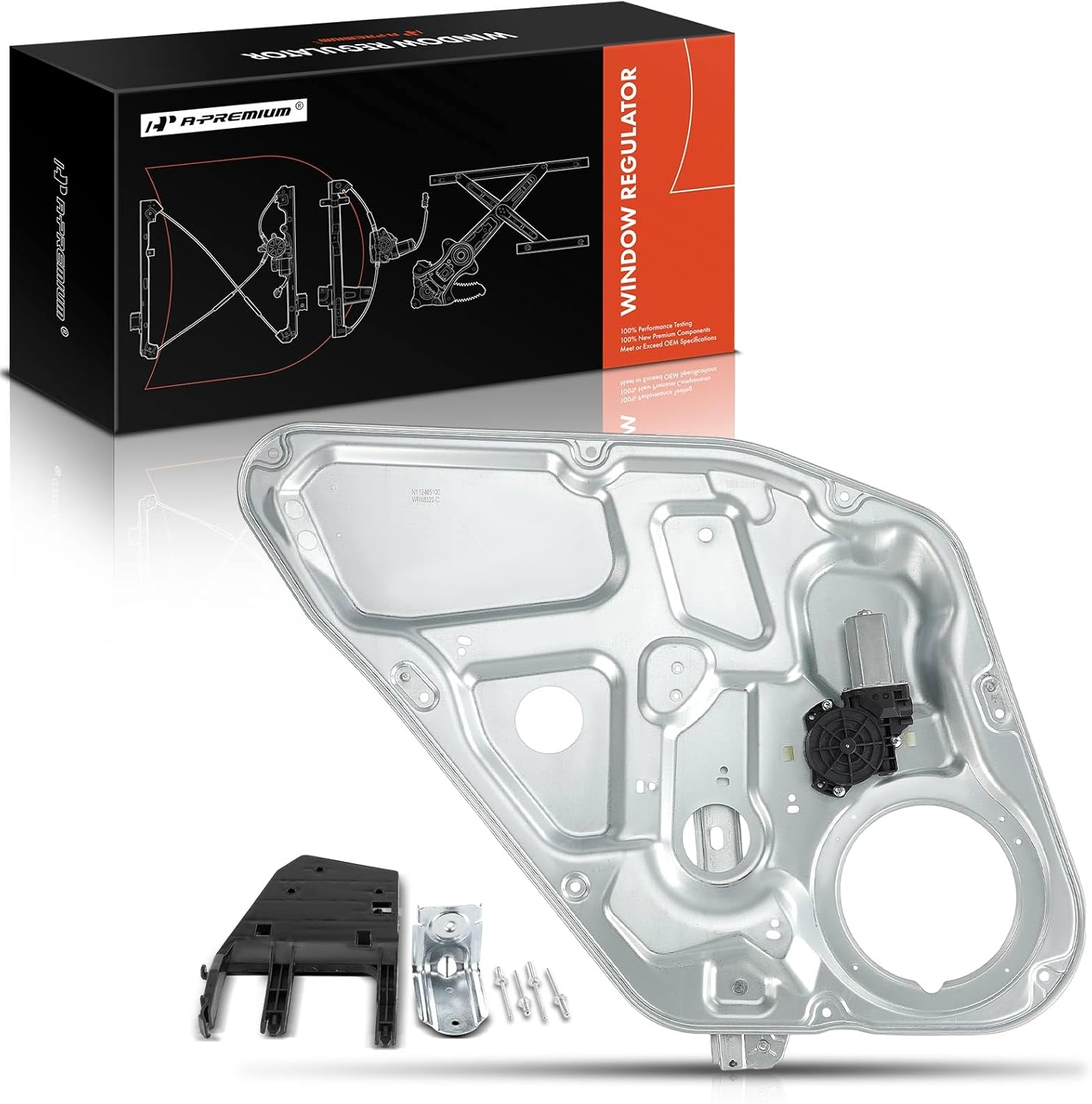 A-Premium Rear Driver Side Electric Power Window Regulator with Motor Compatible with Hyundai Sonata 2006 2007 2008 2009 2010, with Panel