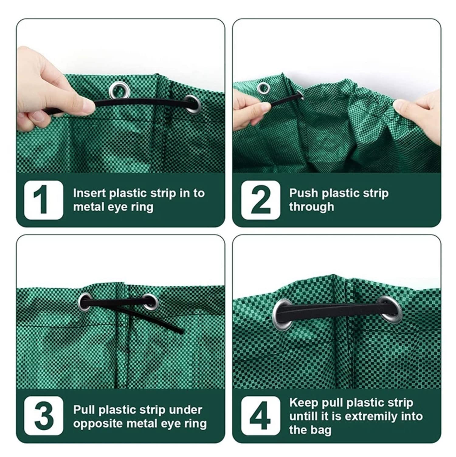 Gartenabfallsack 120L/272L/300L/400L/500L Gartensäcke Stabil mit Griffen Sack Gartenabfälle Groß Zusammenklappbar Selbststehend Multifunktional Blattbeutel Wasserdicht Dauerhaft