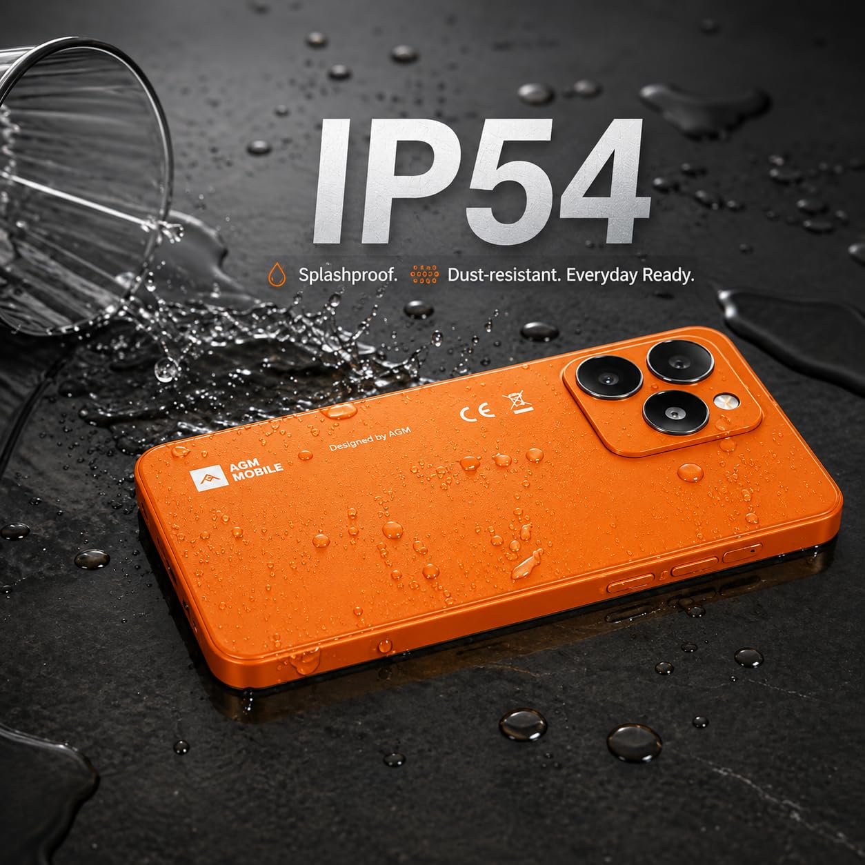 AGM N2 Mini Smartphone Android 16 3+32GB IP54 Doppia SIM Whatsapp 3000mAh | AGM N2 Mini Smartphone, Android 16 go, Schermo HD 4,96", 3GB+32GB, IP54 Doppia SIM, Batteria 3000mAh, WhatsApp, Arancione