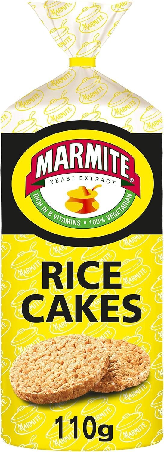 Marmite Rice Cakes 6 x 110g, Low Fat Low Calorie Snacks, Vegetarian
