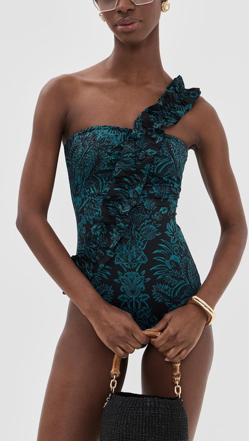 Ulla Johnson Women's Capri One Shoulder Maillot Swimsuit - Image 5