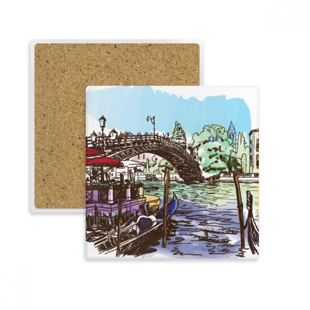 Coaster souvenir de Venise en pierre un cadeau idéal pour amateurs de thé