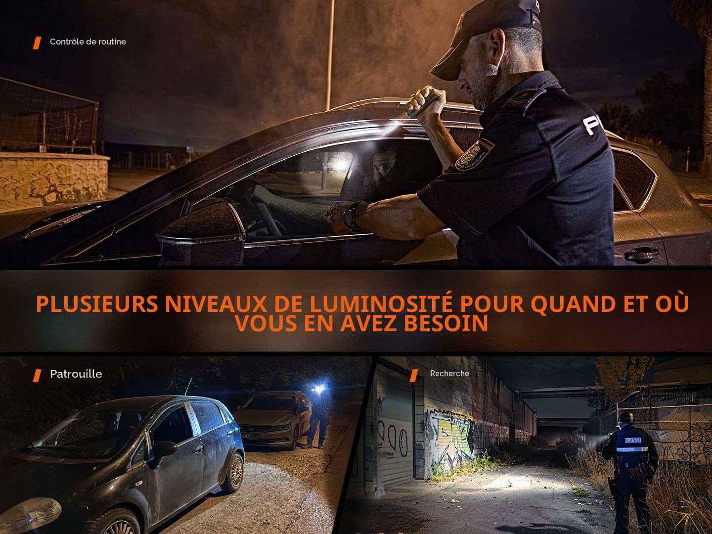 fenix TK05R Lampe torche tactique/de sécurité rechargeable ultra compacte à longue portée | 1000 lumens | 450 m | 14,5 heures maximum | batterie 1100 mAh | double interrupteur arrière | USB-C | IP68,