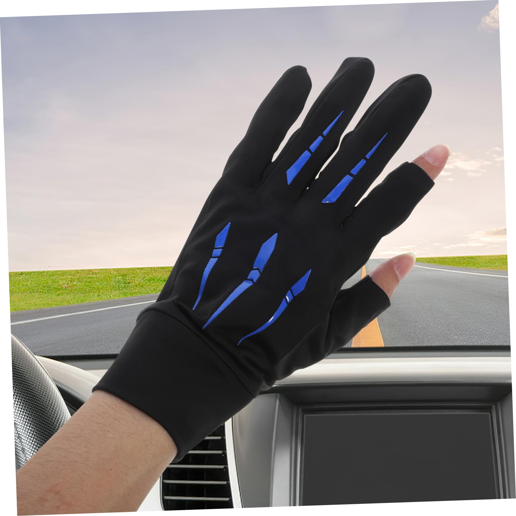 YARNOW Guanti Di Protezione Solare Guanti Fitness Guanti Da Equitazione Protettivi Guanti Da Equitazione Resistenti All'usura Comodi Guanti Da Equitazione Silicone Antiscivolo Blue