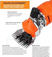 Vista 4 de Cuchillas de corte de repuesto, cuchillas rectas de 13 dientes, cabezal de corte desmontable de acero inoxidable compatible con ovejas, cabra