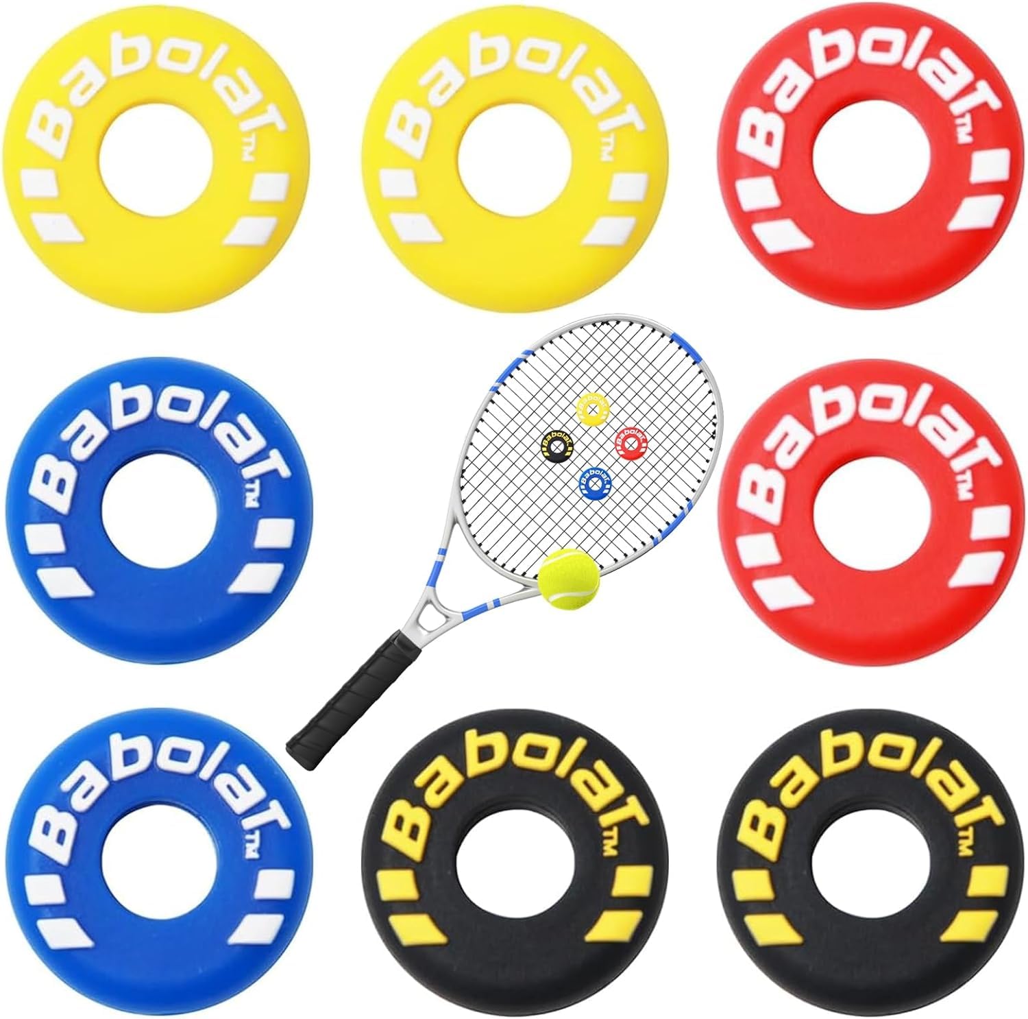 Ammortizzatori in silicone per racchette da tennis Confezione da 8