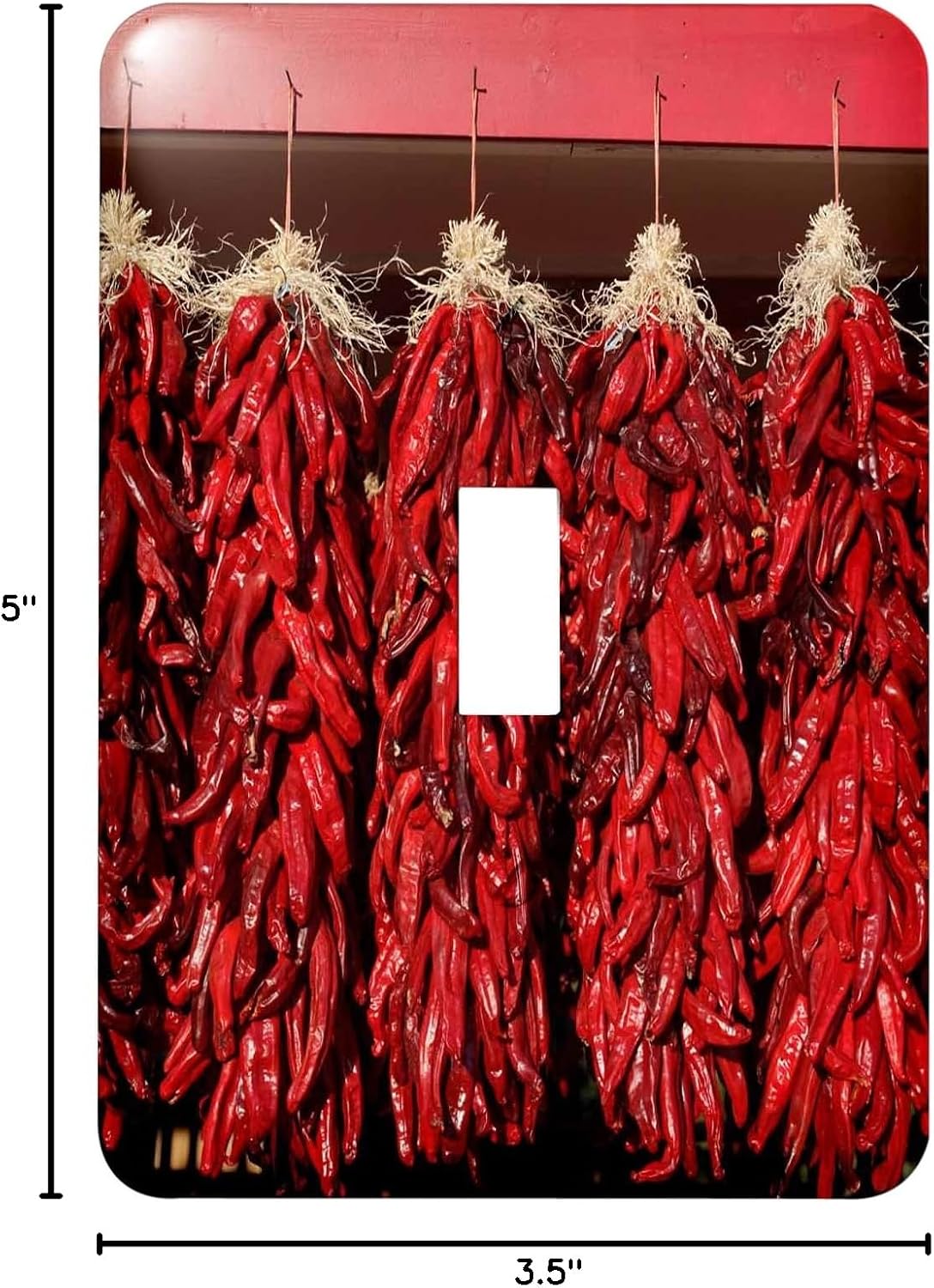 3dRose lsp_208254_1 Chili Peppers Drying In The Sun, Velarde, New Mexico, Usa. - Single Toggle Switch