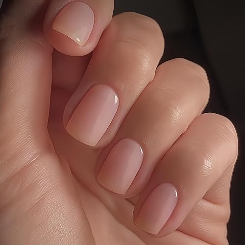 KXAMELIE 48 PCS Acrylic Press on Nails Short Square, Sheer