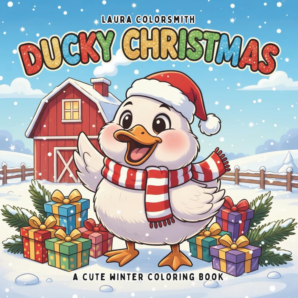 Ducky Christmas - A Cute Winter Coloring Book: Cute and Relaxing Duck Coloring Book Featuring Christmas Magic and Heartwarming Winter Moments (Coloring Book for Christmas)