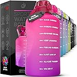 YOU GOT THIS LIVING Motivational Water Bottle with Straw & Handle,One Gallon Water Bottle 128 oz/3.8L,Reusable Water Jug, Achieve All-Day Hydration SpillProof, BPA FREE