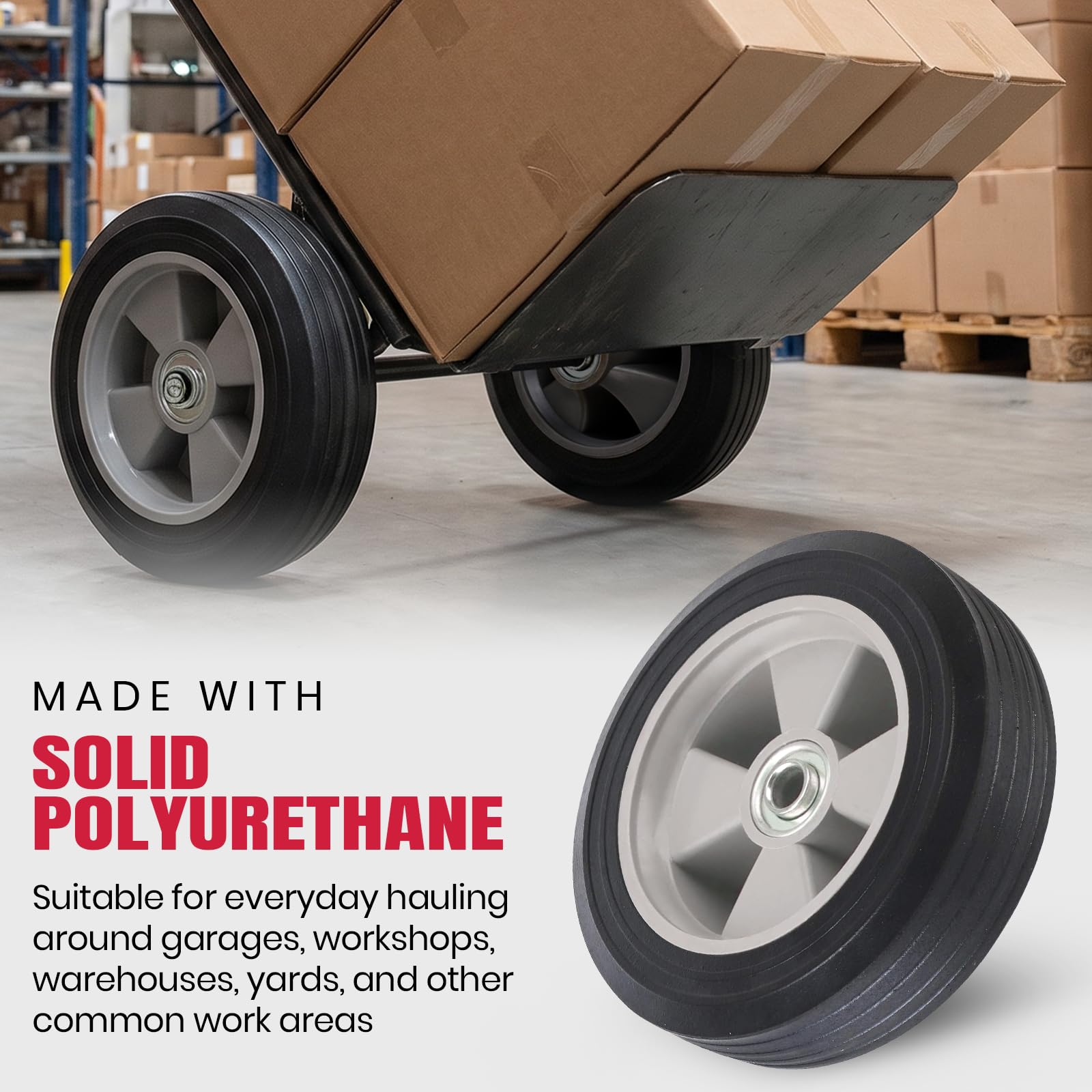 Run-Flat Wheels for Hand Trucks & Dollies - Heavy Duty -3