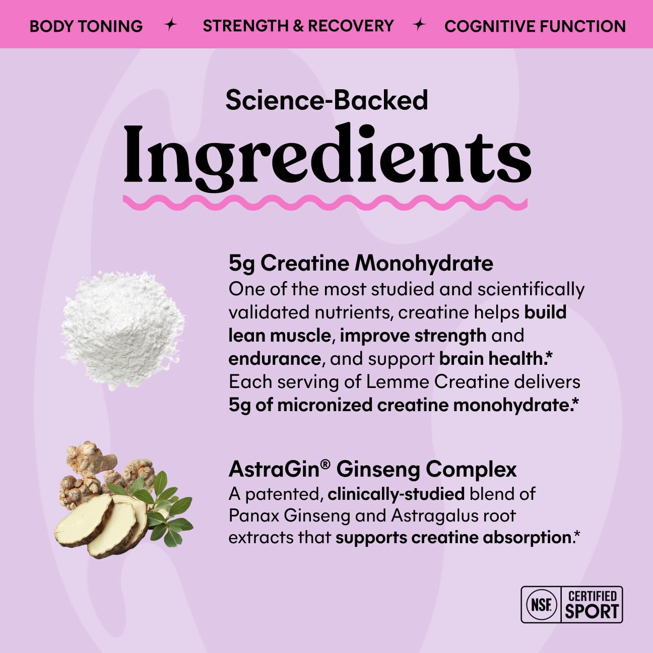 Lemme Creatine Monohydrate Gummies, Sour Strawberry (60 Gummies) — Amazon image 3